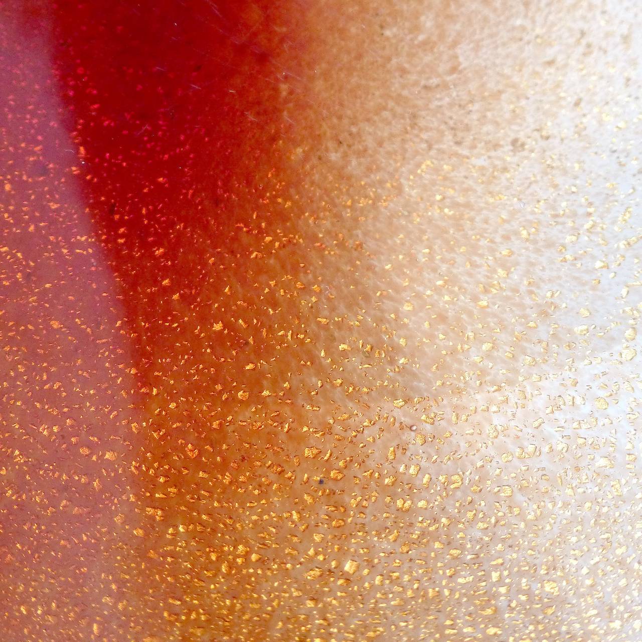 Mid-Century Modern Archimede Seguso Murano Rust Red Gold Flecks Italian Art Glass Decorative Bowl For Sale
