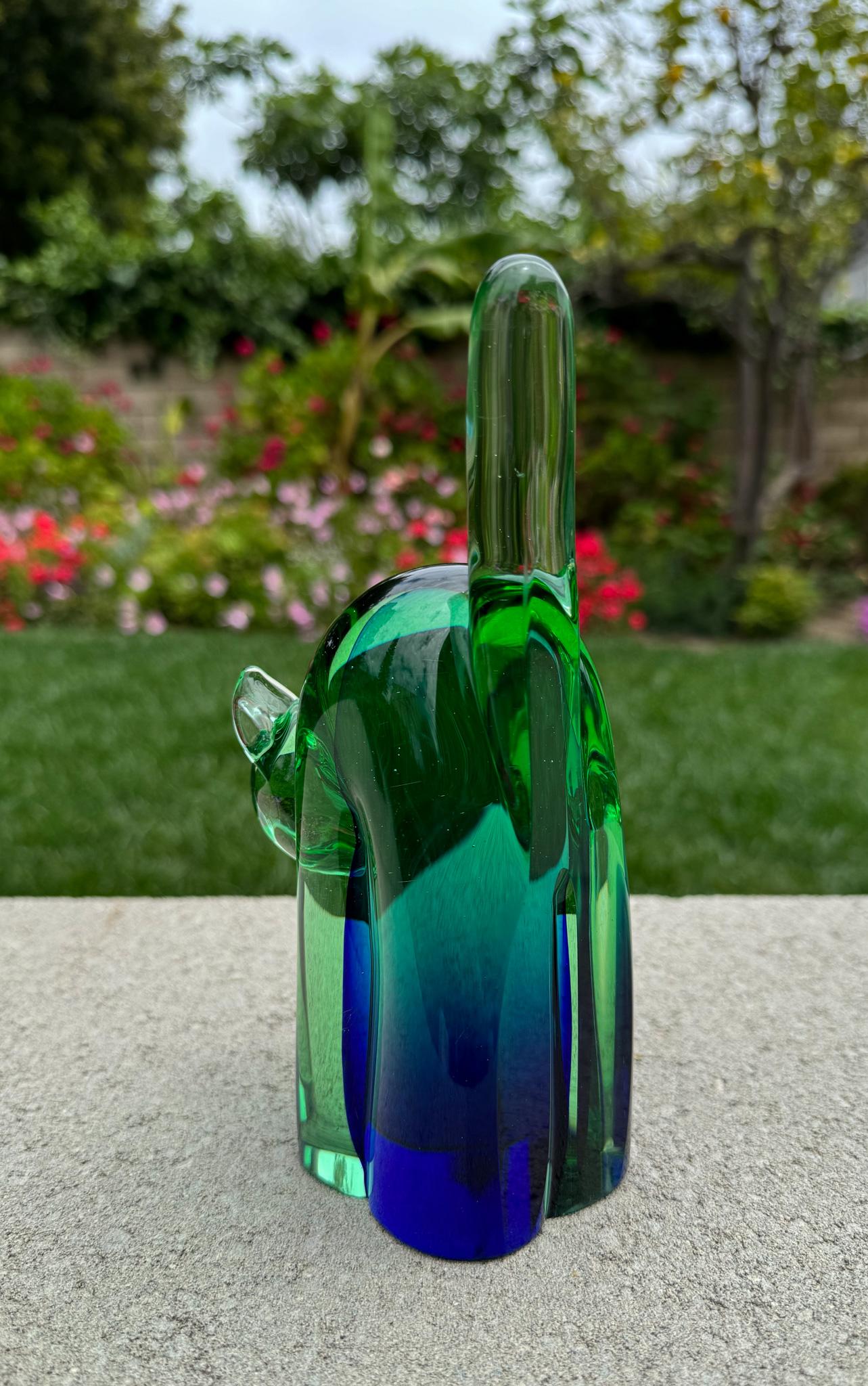Archimede Seguso Murano Sommerso Glass Cat Bookends, Italy, 1950's For Sale 12