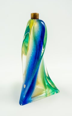 Murano Glass Lamp Base by Archimede Seguso, Sommerso Design, Italy