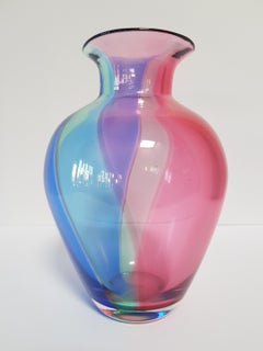 Archimede Seguso Murano Vase Carnevale Carnival Tiffany Modern Italian Art Glass