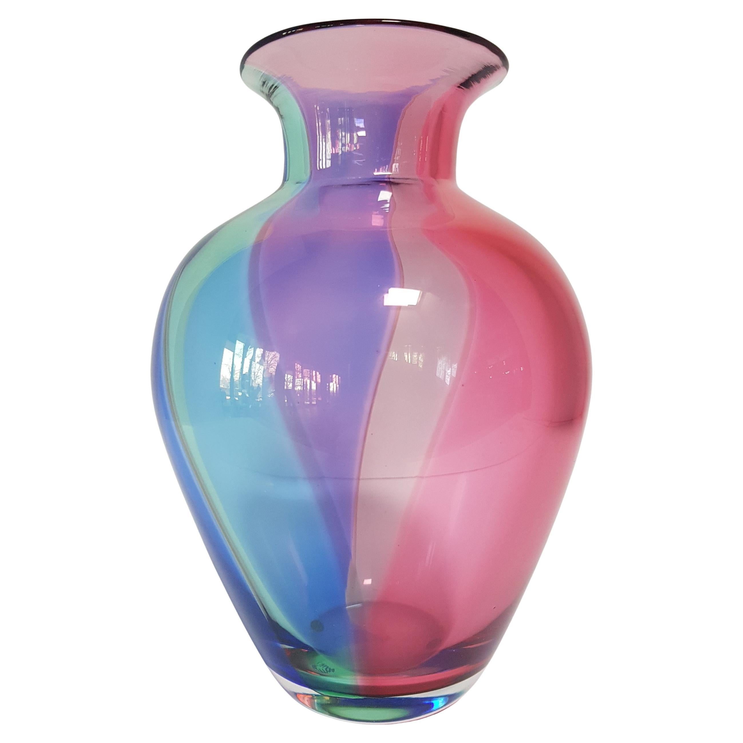 Archimede Seguso Murano Vase Carnevale Carnival Tiffany Modern Italian Art Glass