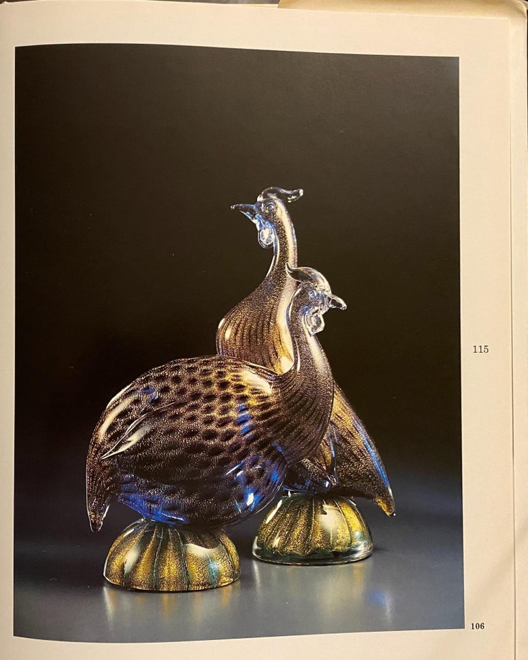 Important Archimede Seguso Opalescent Murano Glass PAIR of Dotted