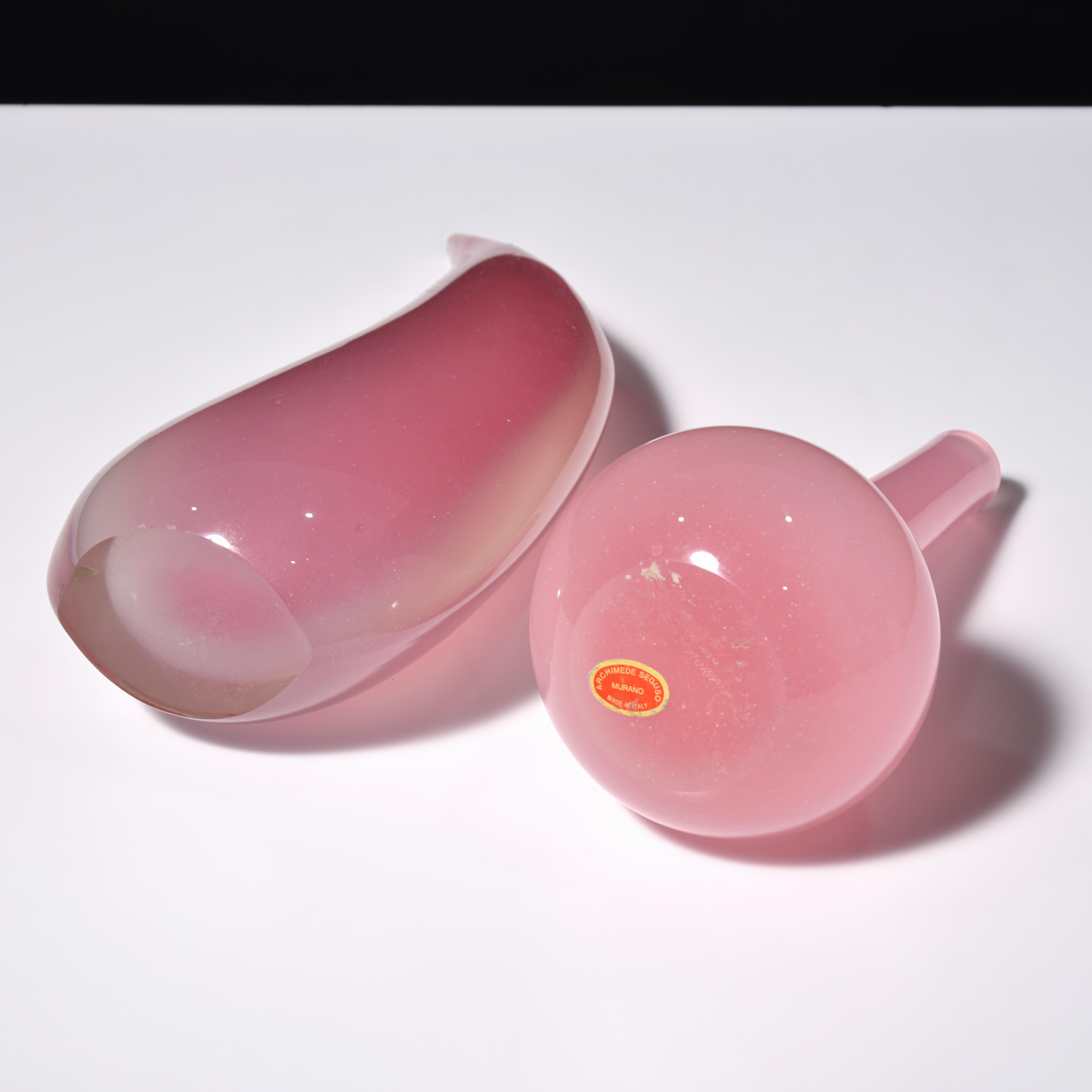 Archimede Seguso OPALINO Vases / Vessels, Leslie Pina Collection, Priced Each In Good Condition For Sale In Lake Worth Beach, FL