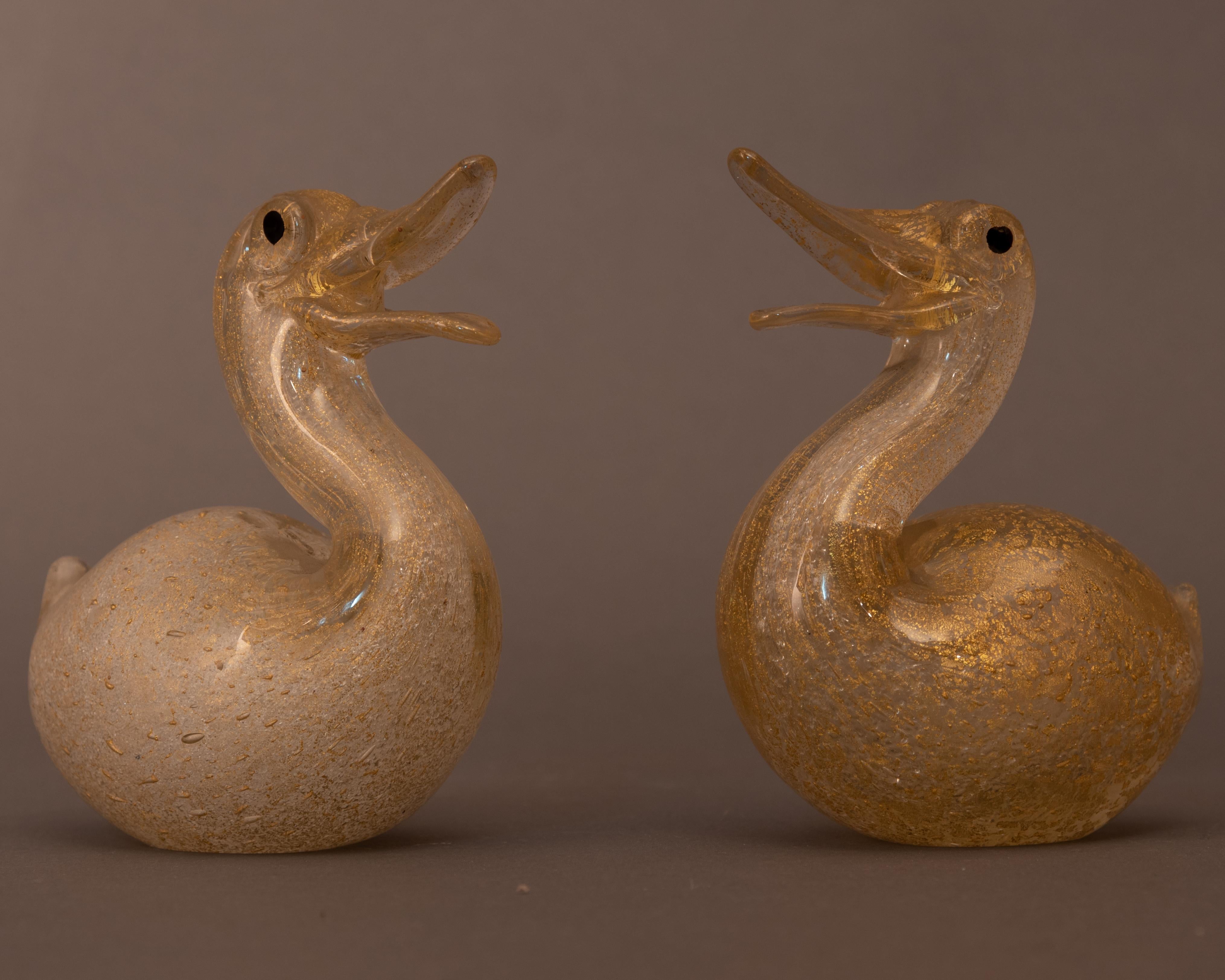 Paar modernes Muranoglas-Paar von Archimede Seguso  (Italienisch) im Angebot
