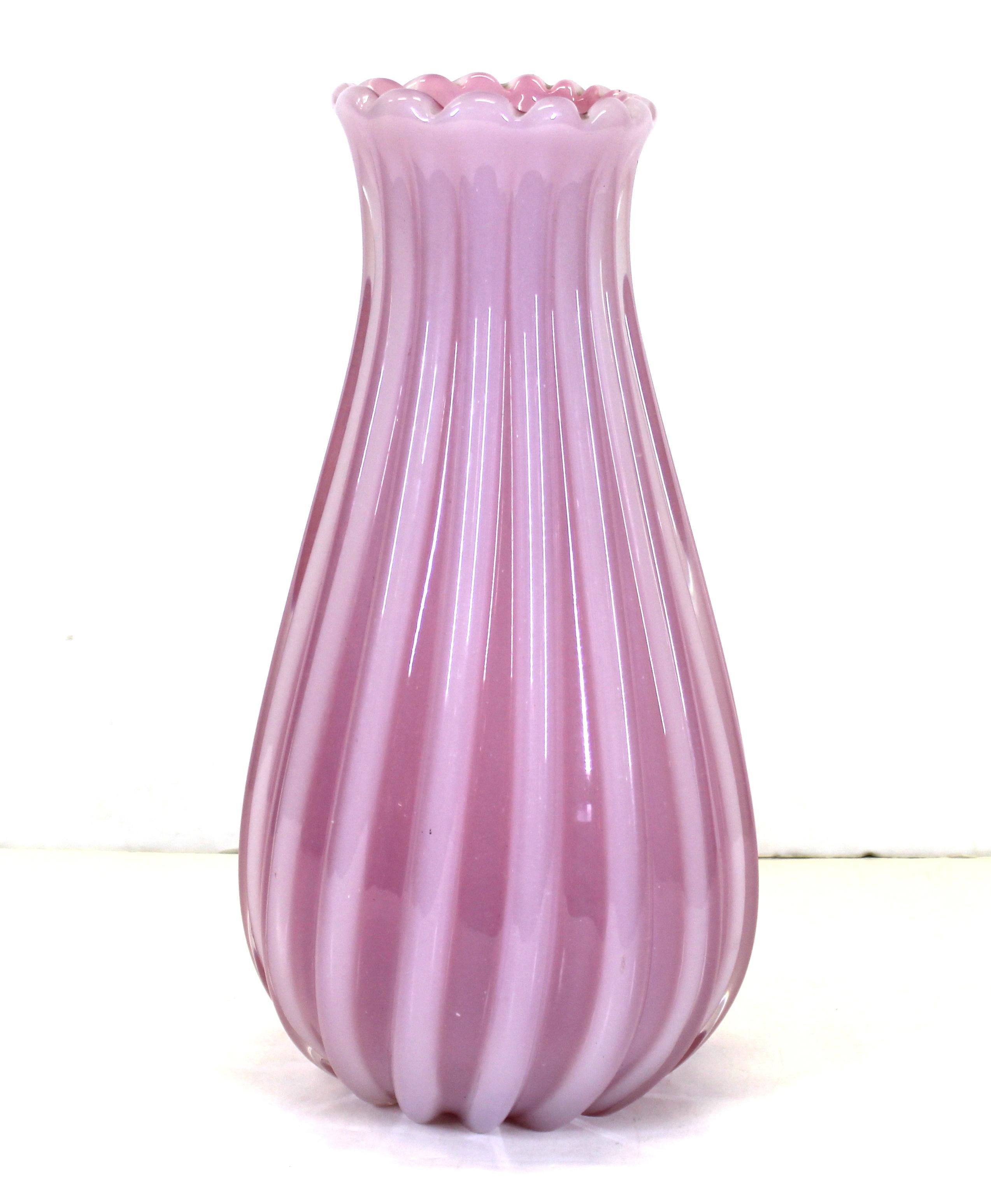 pink murano vase