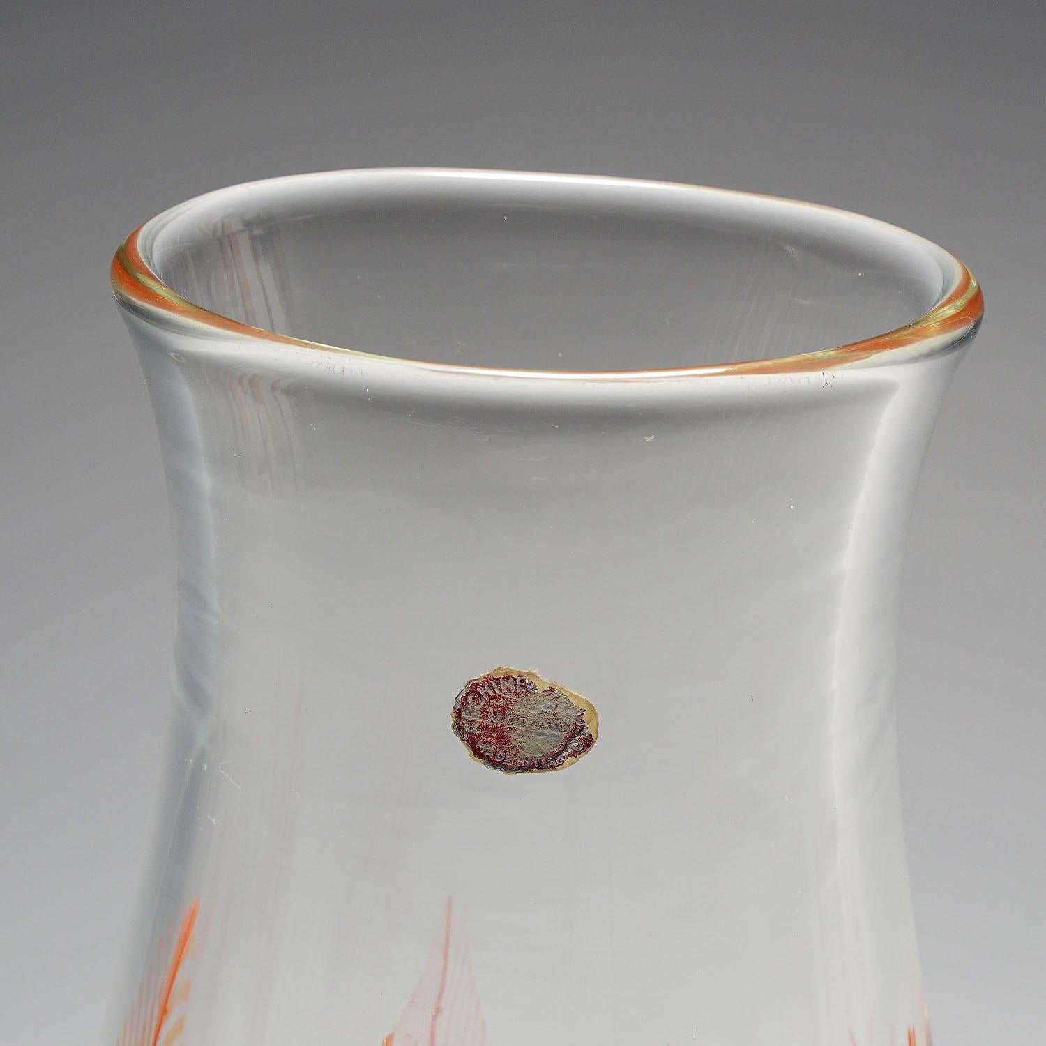 Vase „Piume“ von Archimede Seguso, Murano, Italien, ca. 1956 (Glaskunst) im Angebot
