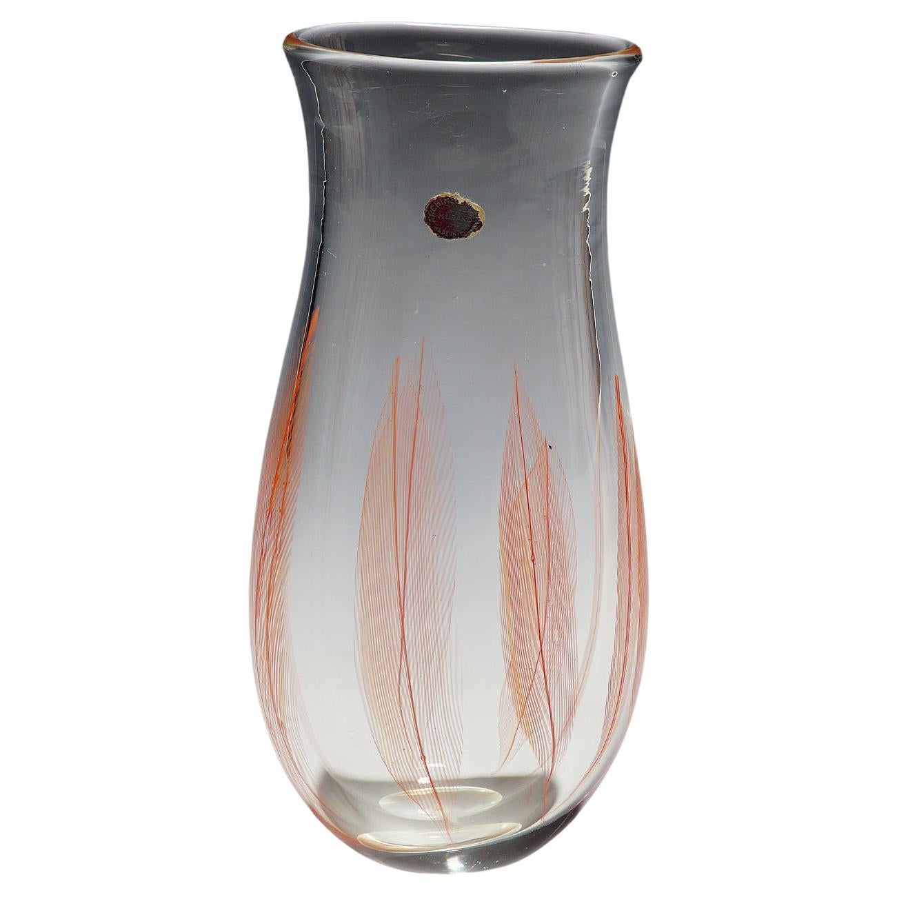 Vase „Piume“ von Archimede Seguso, Murano, Italien, ca. 1956