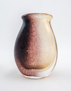Archimede Seguso Polveri Vase, Hand-Crafted Murano Glass, Italy, 1953