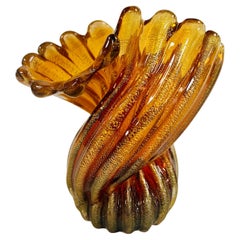 Vase "Retorto Oro" d'Archimede Seguso circa 1950