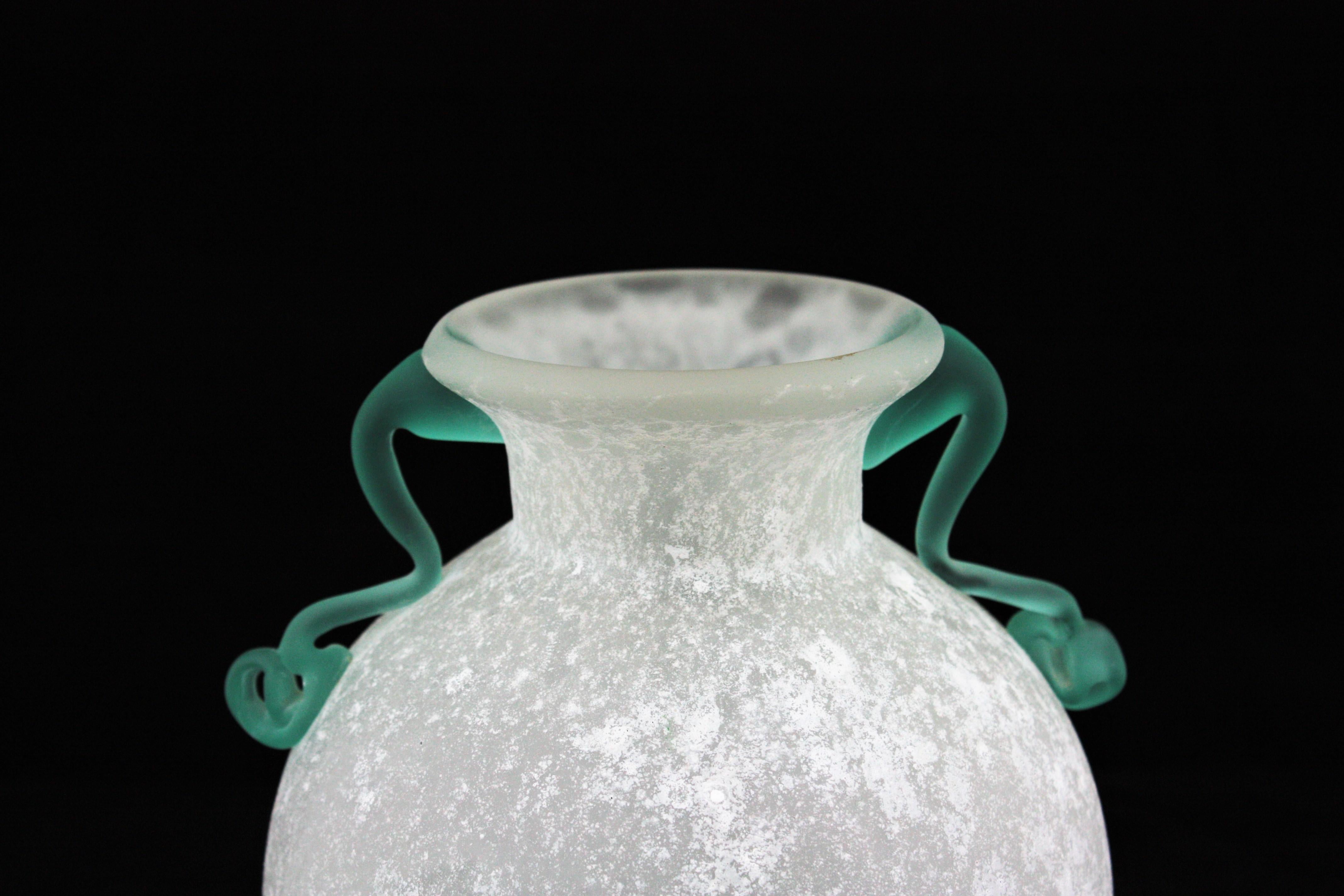 glass vase with handle