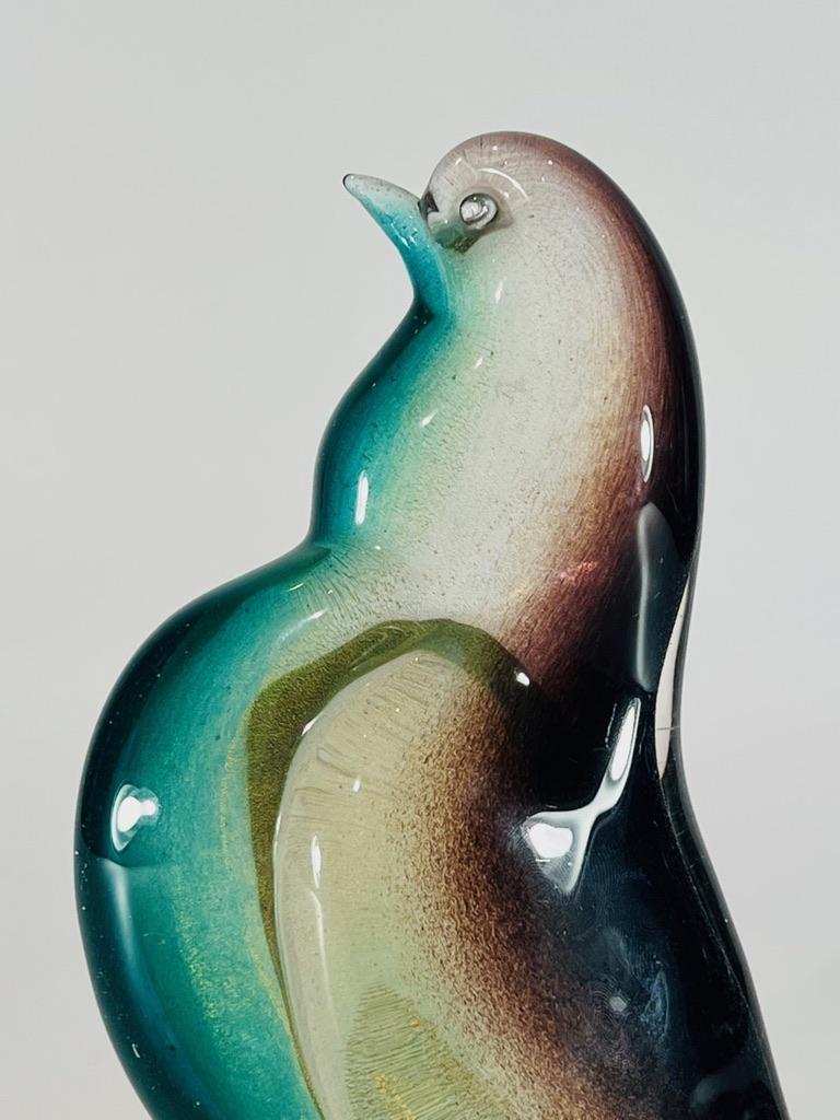 Archimede Seguso sculpture in Murano glass 'Sfumato oro' circa