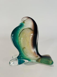 Archimede Seguso sculpture in Murano glass "sfumatto oro" circa 1950 Museo