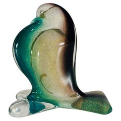 Archimede Seguso sculpture en verre de Murano "sfumatto oro" circa 1950 Museo