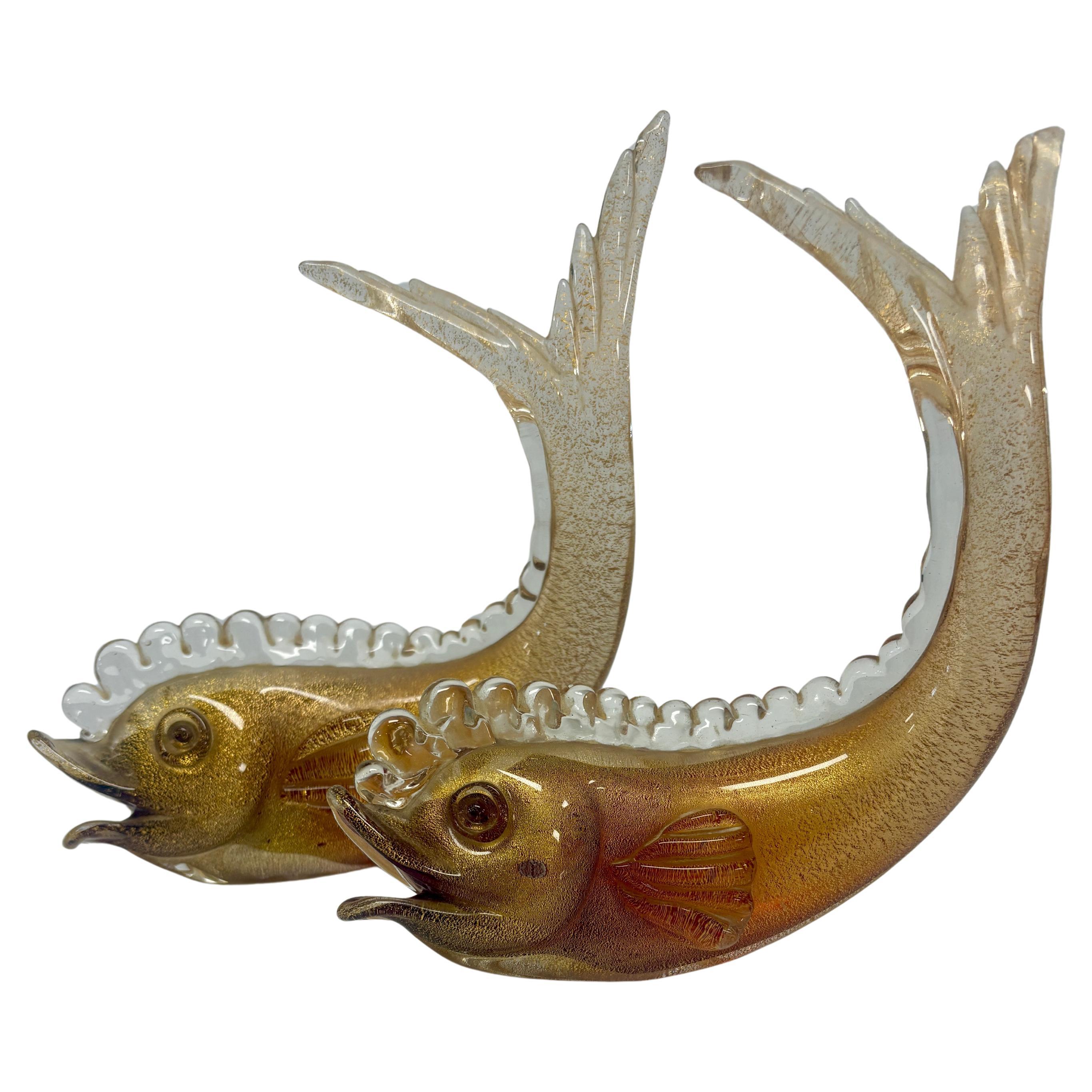 Poisson sculpté d'Archimede Seguso conçu par Flavio Ploi en vente