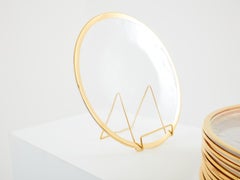 Archimede Seguso set of twelve plates Murano glass 1970