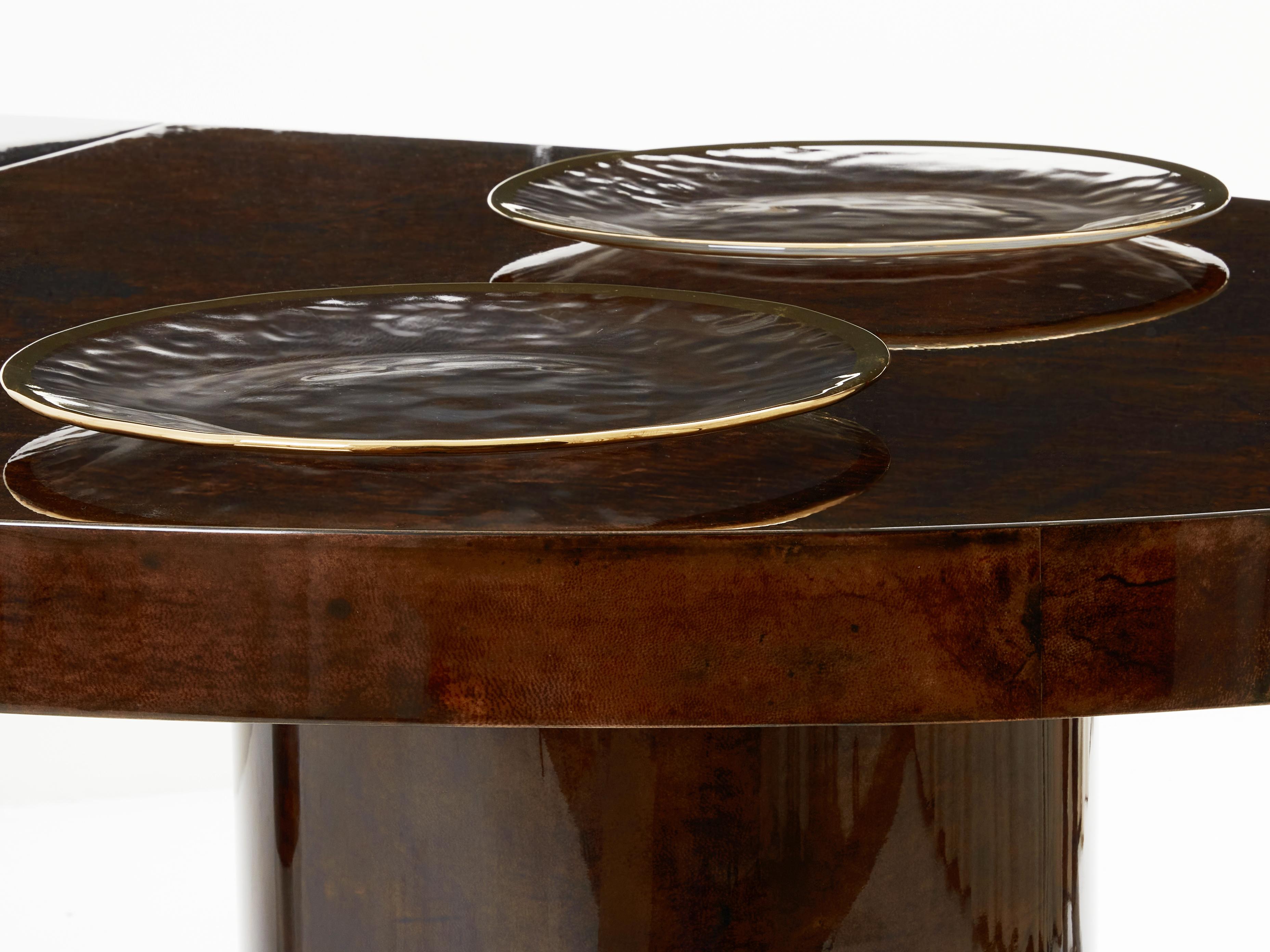 Archimede Seguso set of twelve plates Murano glass 1970 For Sale 1