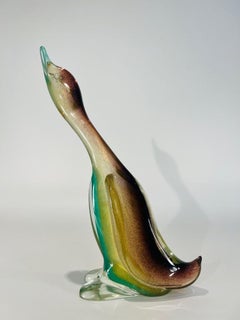 Scultura di Archimede Seguso "sfumato oro" in vetro di Murano del 1950 circa