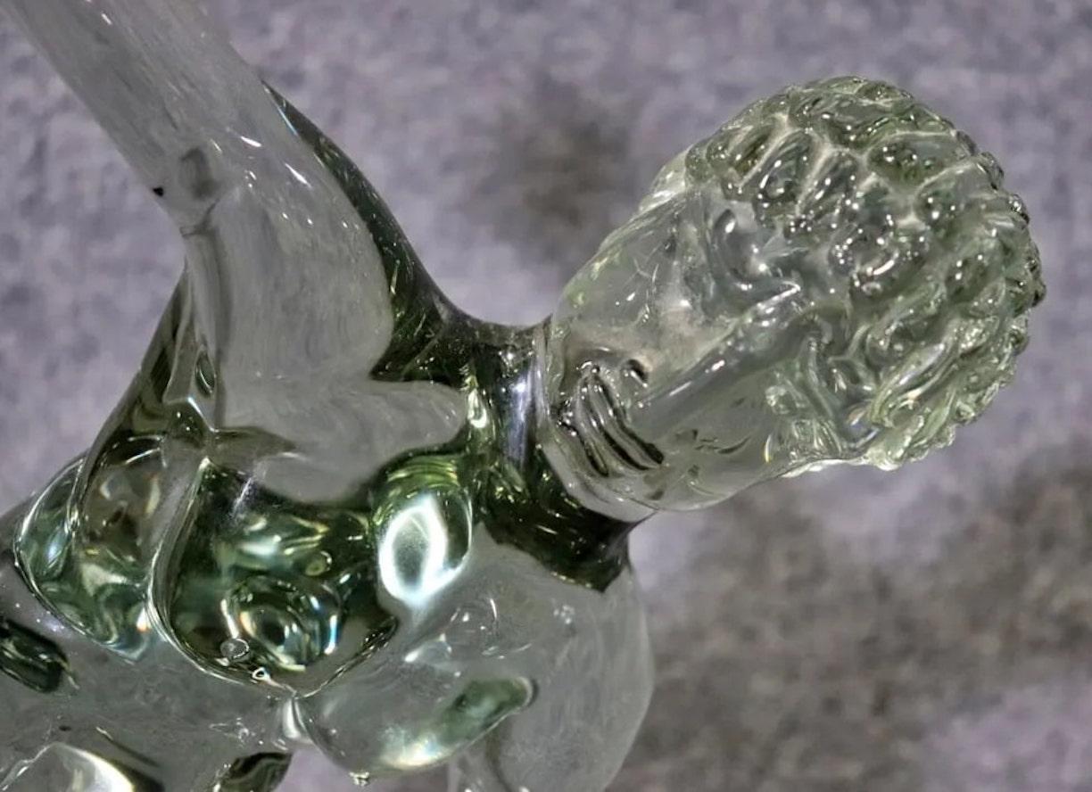 20th Century Archimede Seguso Signed Glass Sculpture For Sale