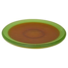 Centre de table en verre vert et Brown de style Archimede Seguso d'après Vetri d'Arte