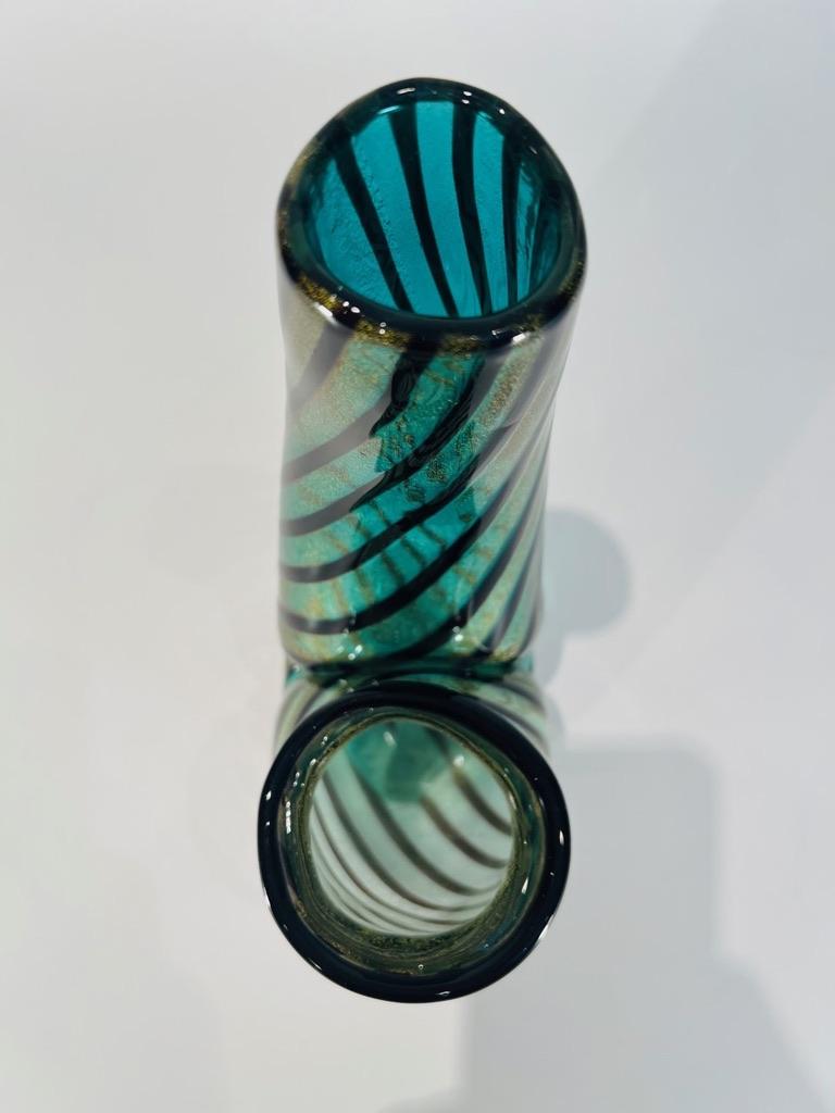 Other Archimede Seguso vase in Murano glass with gold and applied glass circa 1950 For Sale