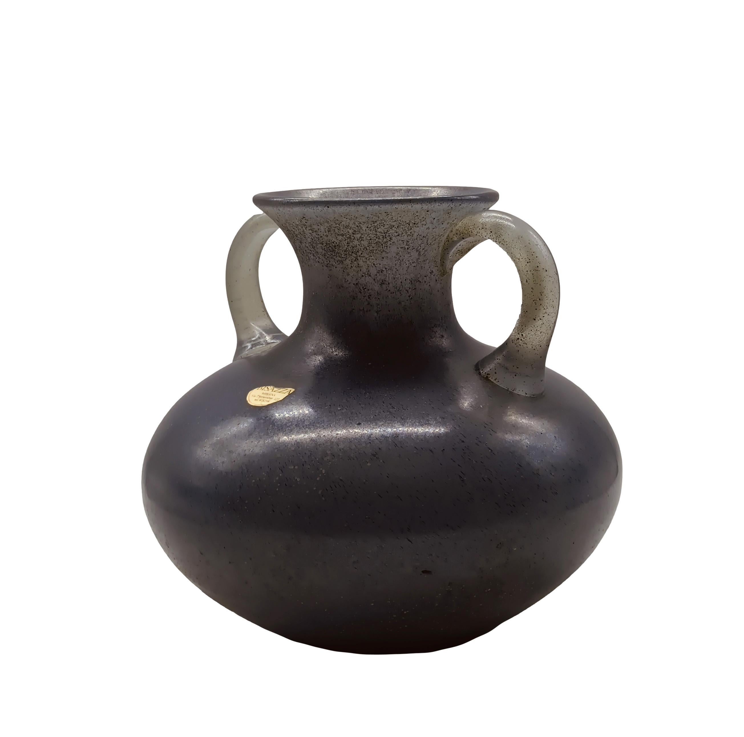 Mid-Century Modern Vase amphore Archimede Seguso en verre de Murano Scavo, Italie, années 1960 en vente