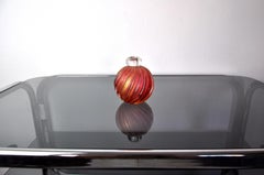 Archimede Seguso vintage vase in orange Murano glass, Italy 1960