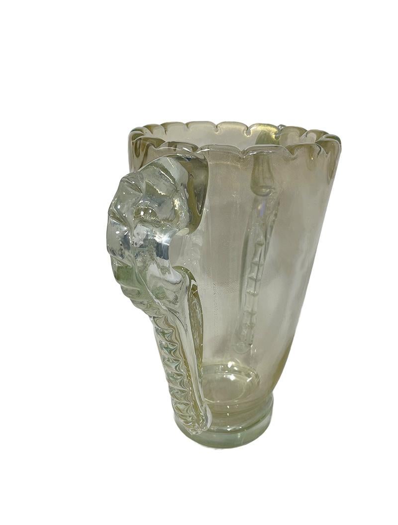Archimedes Seguso, Murano Art Glass Very Large Handled Vase, Lim. Ed. 2/4 For Sale 3