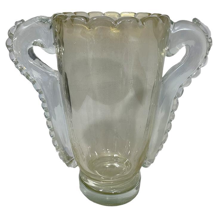 Archimedes Seguso, Murano Art Glass Very Large Handled Vase, Lim. Ed. 2/4 For Sale