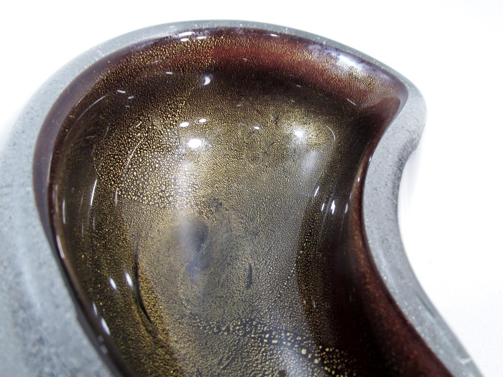 Archimedes Seguso Vetri Darte Pulegoso-Knöchelschale aus Muranoglas im Zustand „Gut“ im Angebot in Denver, CO