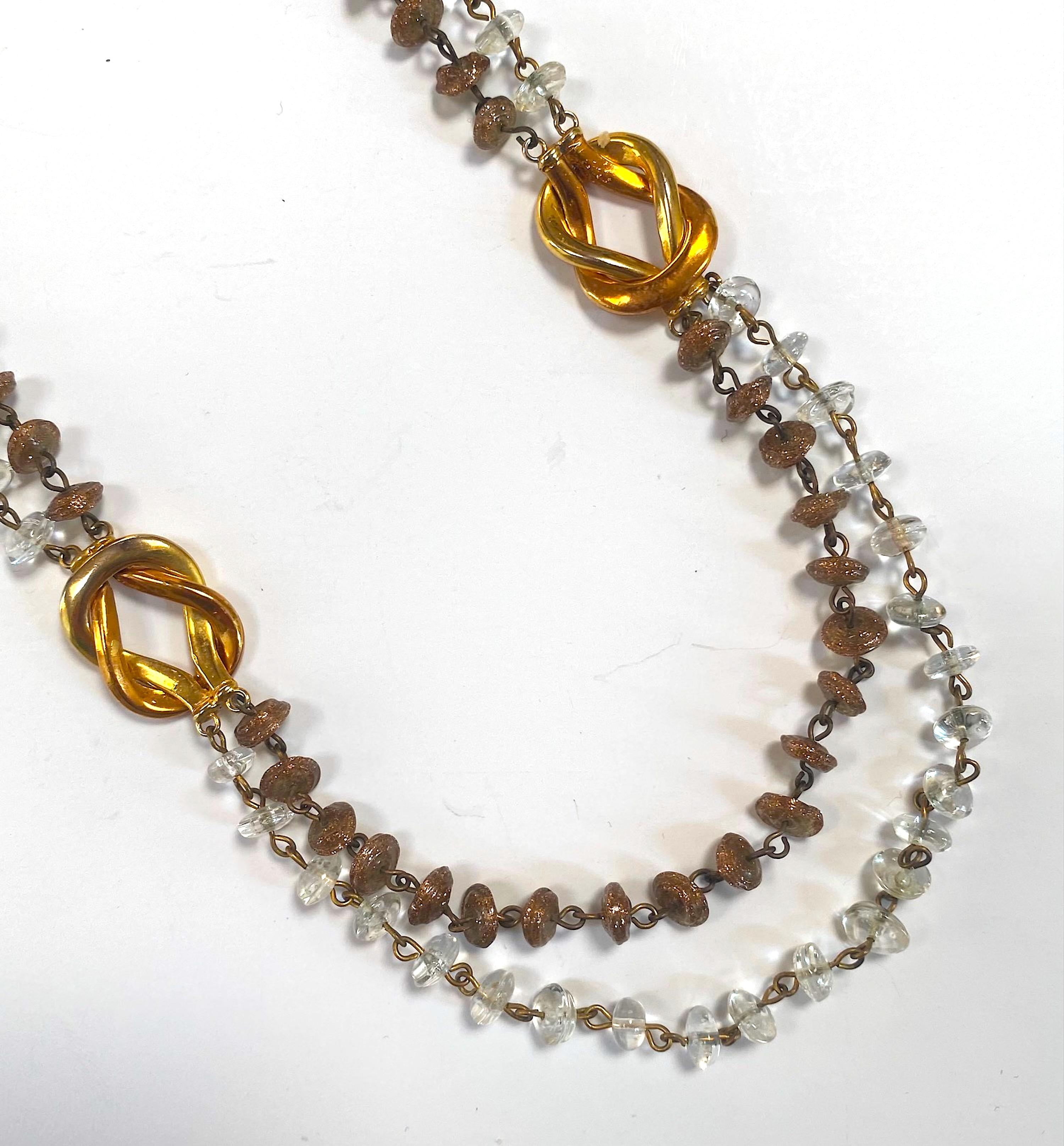 Archimide Segus, Seguso Vetri d'Arte 1960s Murano Aventurine Glass Bead necklace For Sale 8