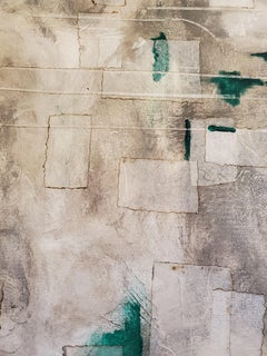 "Archipelago" Peinture abstraite en techniques mixtes sur toile de Louis Shields, 2018.