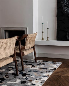 Archipelago, Wool Shaggy Berber Rug in Scandinavian Design