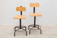 Architect Beech Adjustable Drafting Working Footstools