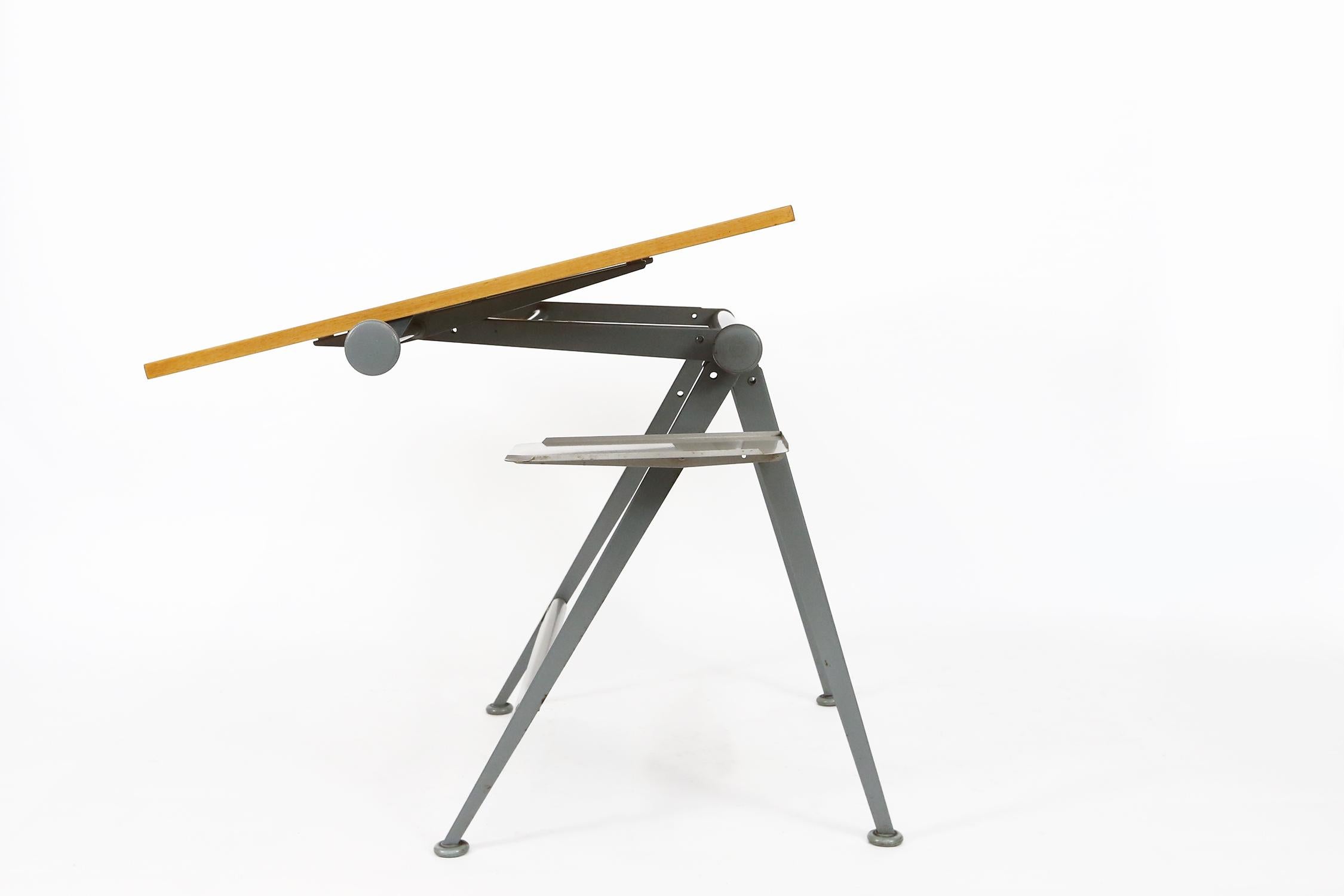 Architect Drafting Table by Friso Kramer and Wim Rietveld Ahrend Cirkel, 1963 In Good Condition In Ghent, BE