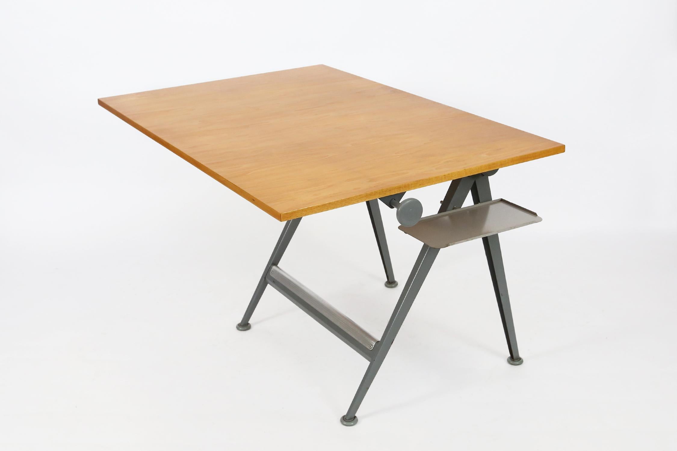 Steel Architect Drafting Table by Friso Kramer and Wim Rietveld Ahrend Cirkel, 1963