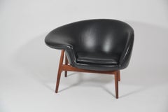 L'architecte Hans Olsen (1916-2016) Fauteuil de salon Fried Egg, design moderne danois