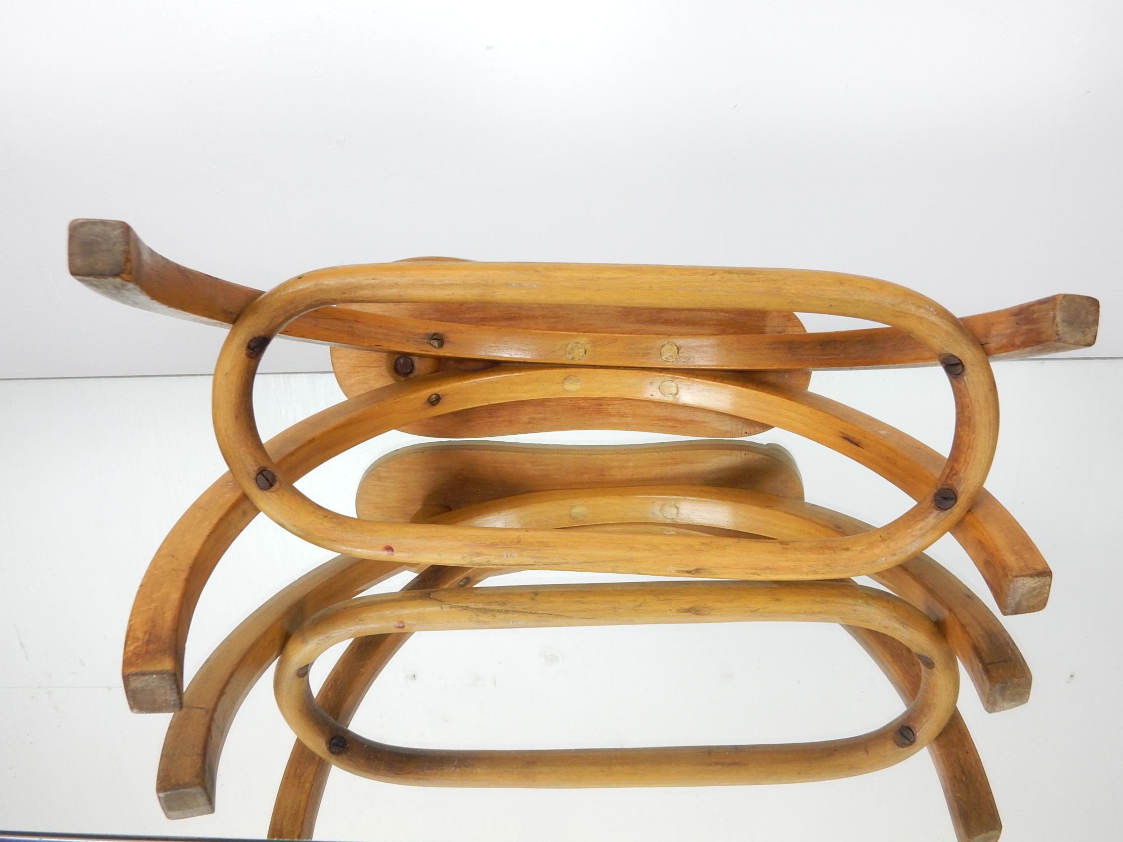 Wood Architect Josef Hoffmann Design for Thonet Bentwood Foot Stool