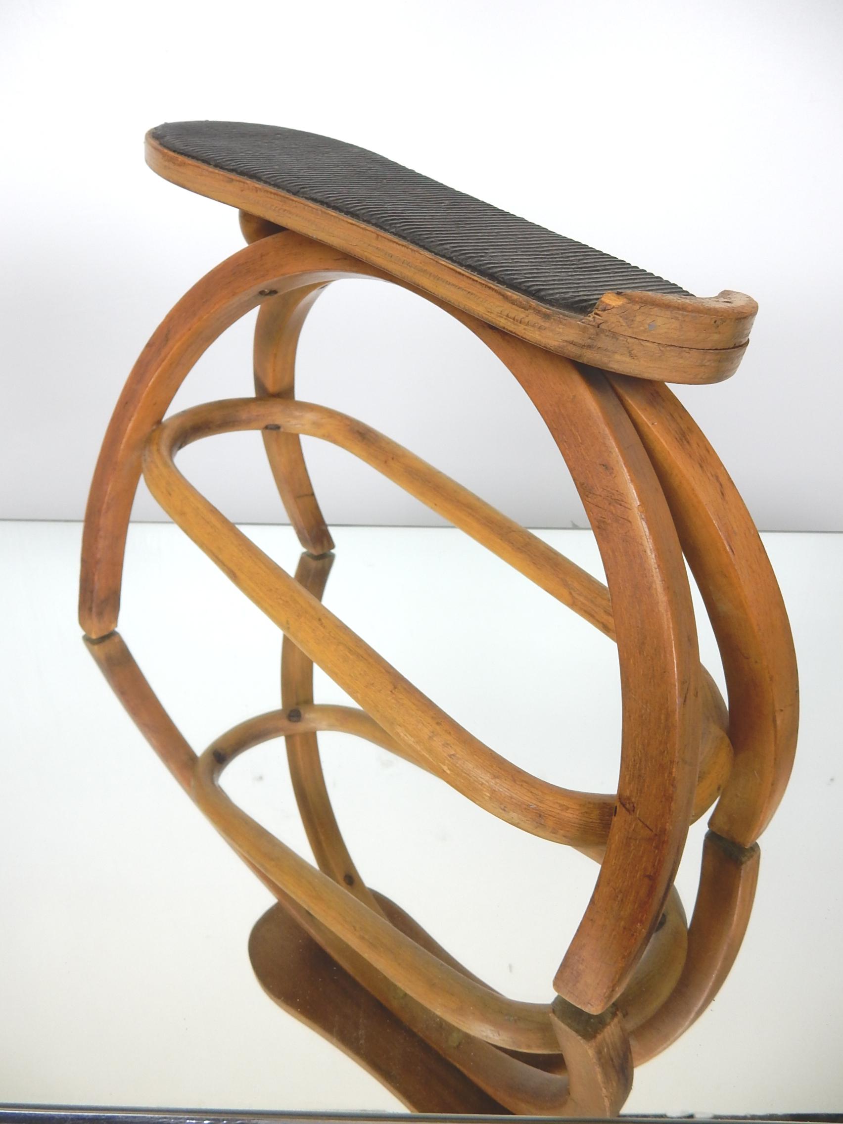 Architect Josef Hoffmann Design for Thonet Bentwood Foot Stool 1