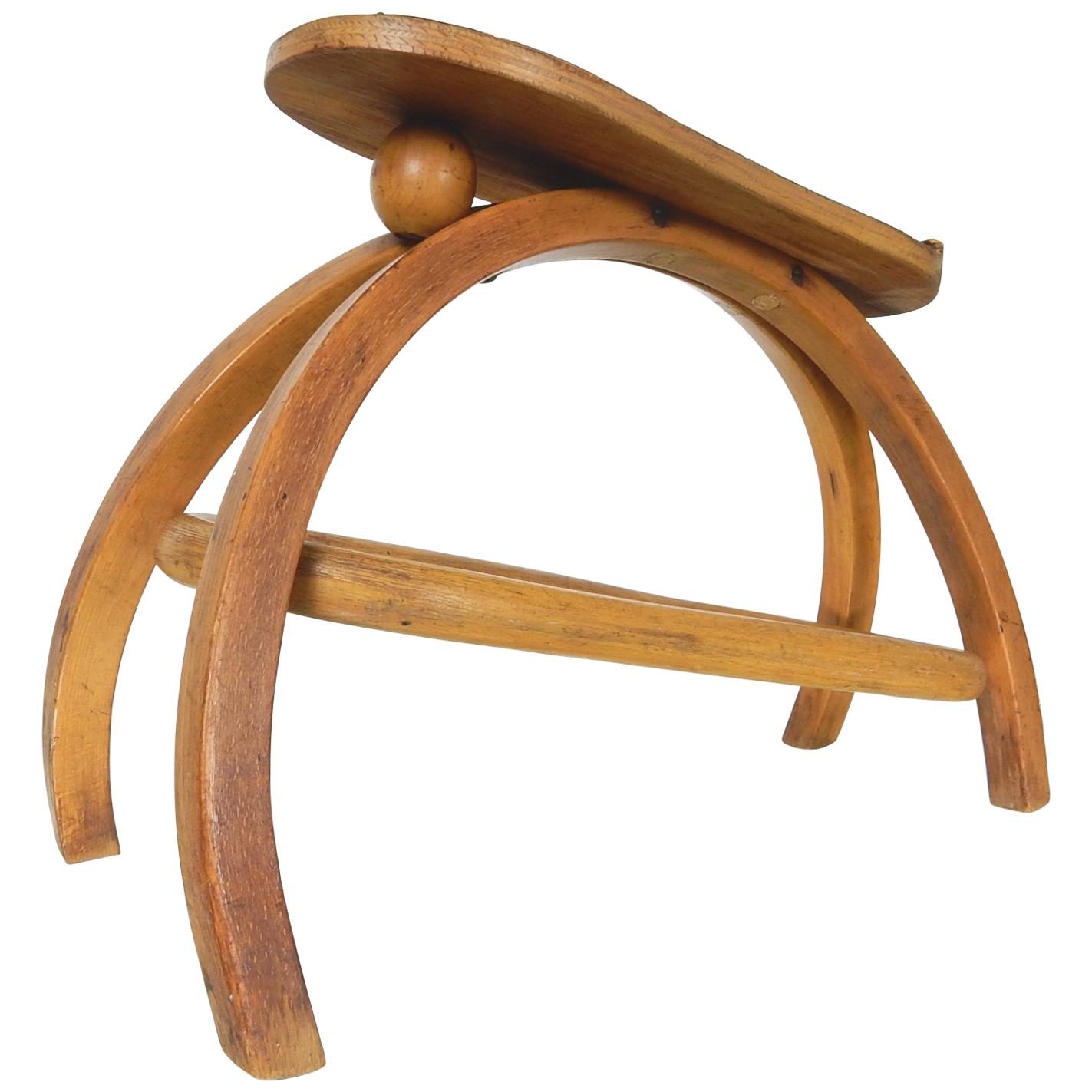 Architect Josef Hoffmann Design for Thonet Bentwood Foot Stool