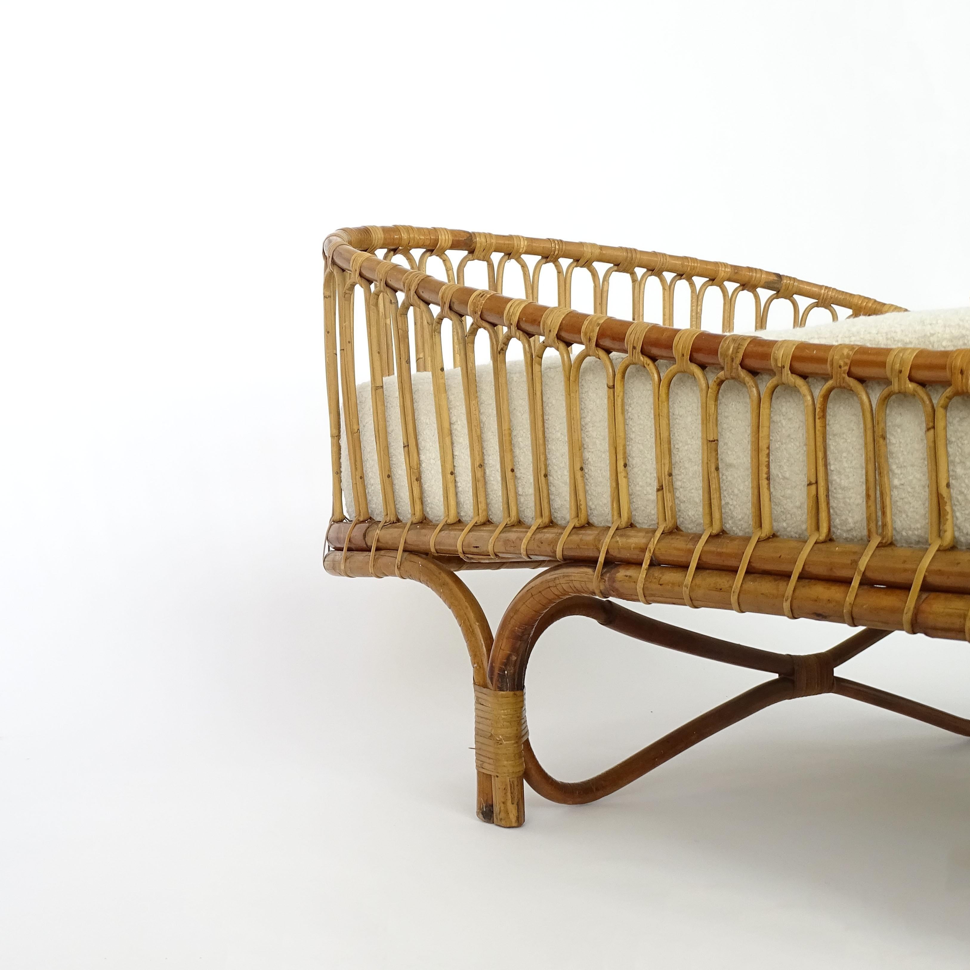 Architect Mario Cristiani Rare Bamboo Daybed for Bonacina, Italy 1964 For Sale 2