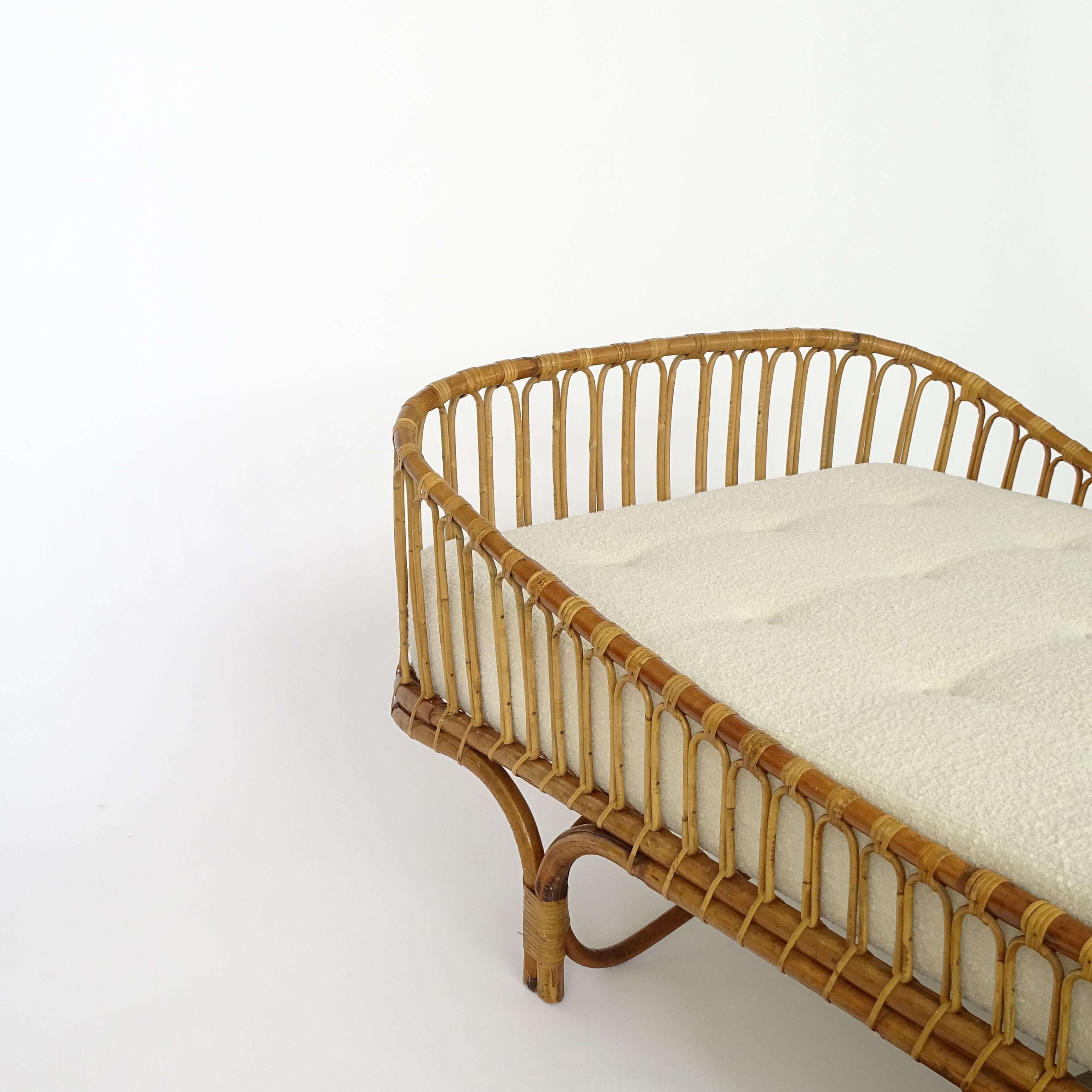 Der seltene Bambus-Tagesbett des Architekten Mario Cristiani für Bonacina, Italien 1964 im Angebot 3