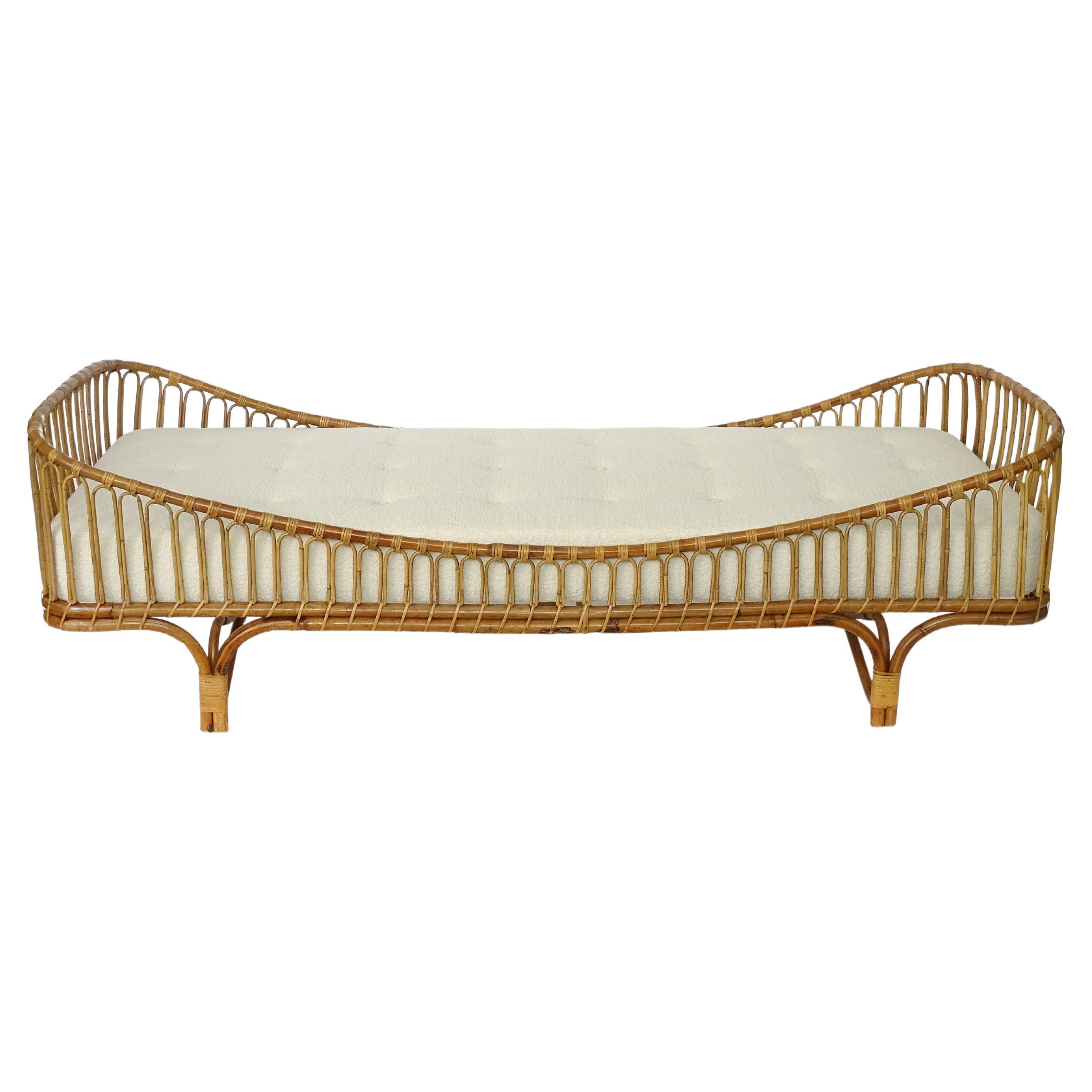 Architect Mario Cristiani Rare Bamboo Daybed for Bonacina, Italy 1964 For Sale