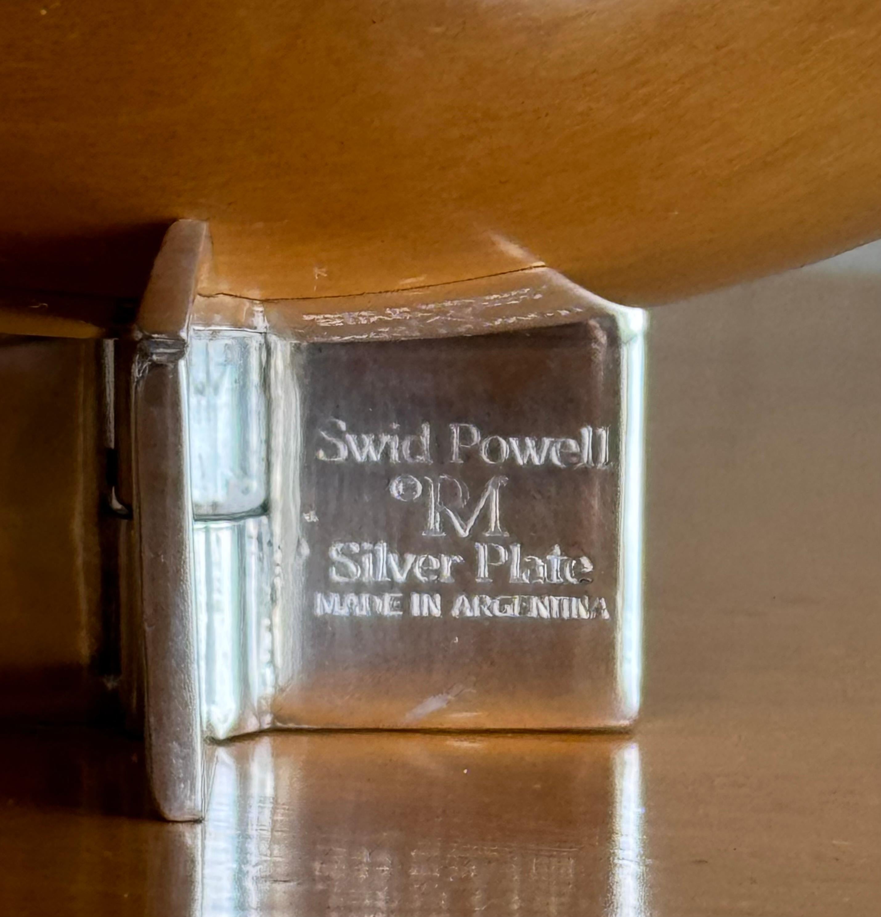 Architect Richard Meier Design  Silverplate Rotating Cross Bowl for Swid Powell im Zustand „Gut“ im Angebot in Oakland, CA