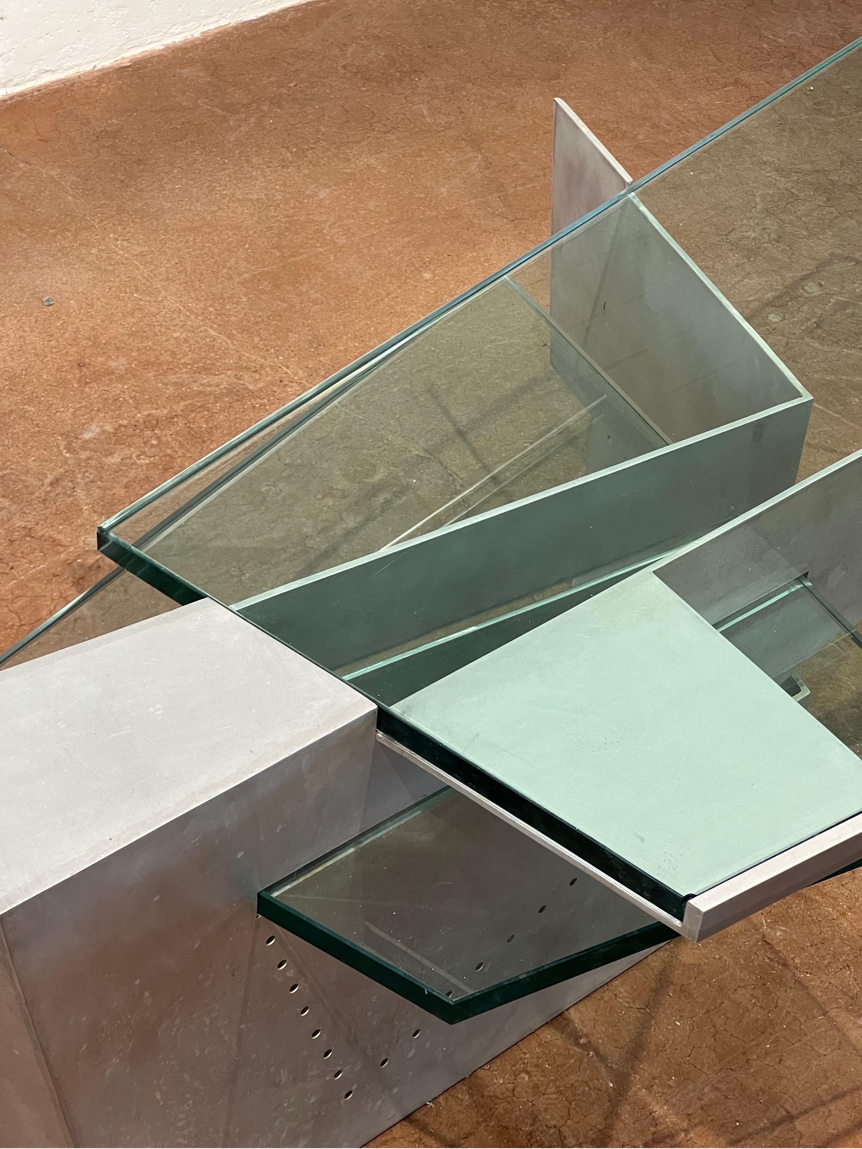 Aluminum Architect Robert Whitton Prototype Coffee Table For Sale