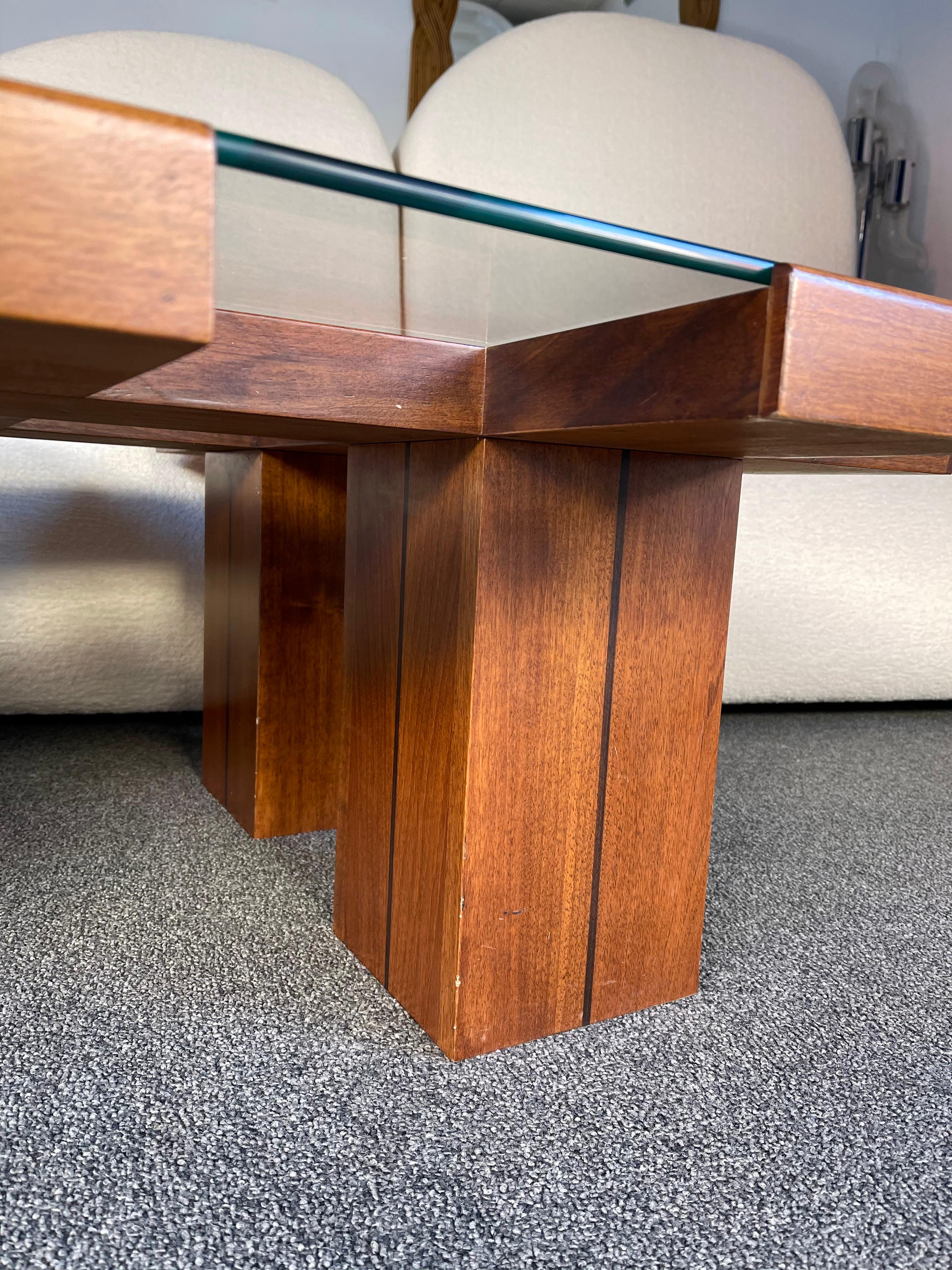 Architect Wood Coffee Table, Italy, 1970s 7