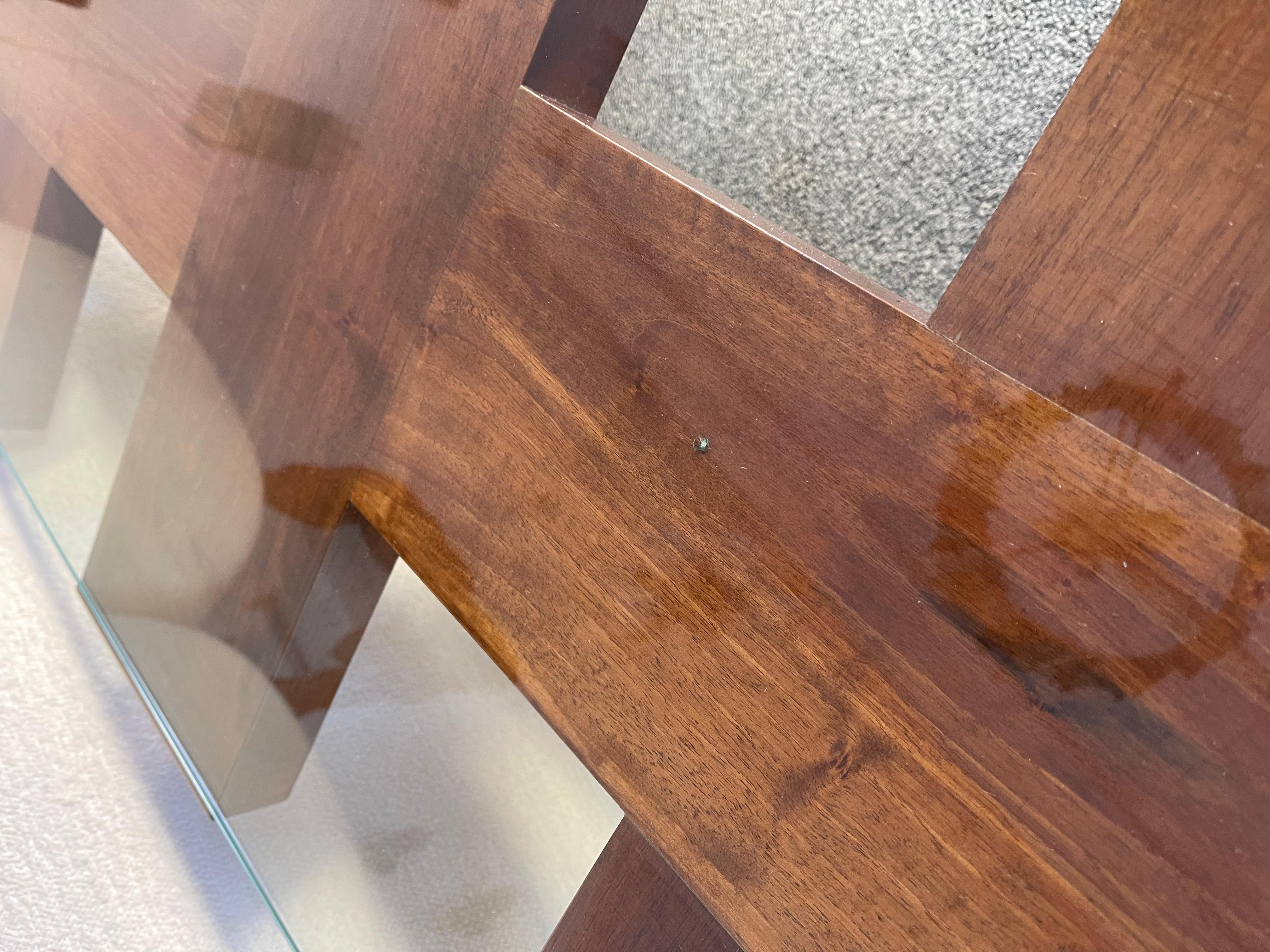 Late 20th Century Architect Wood Coffee Table, Italy, 1970s
