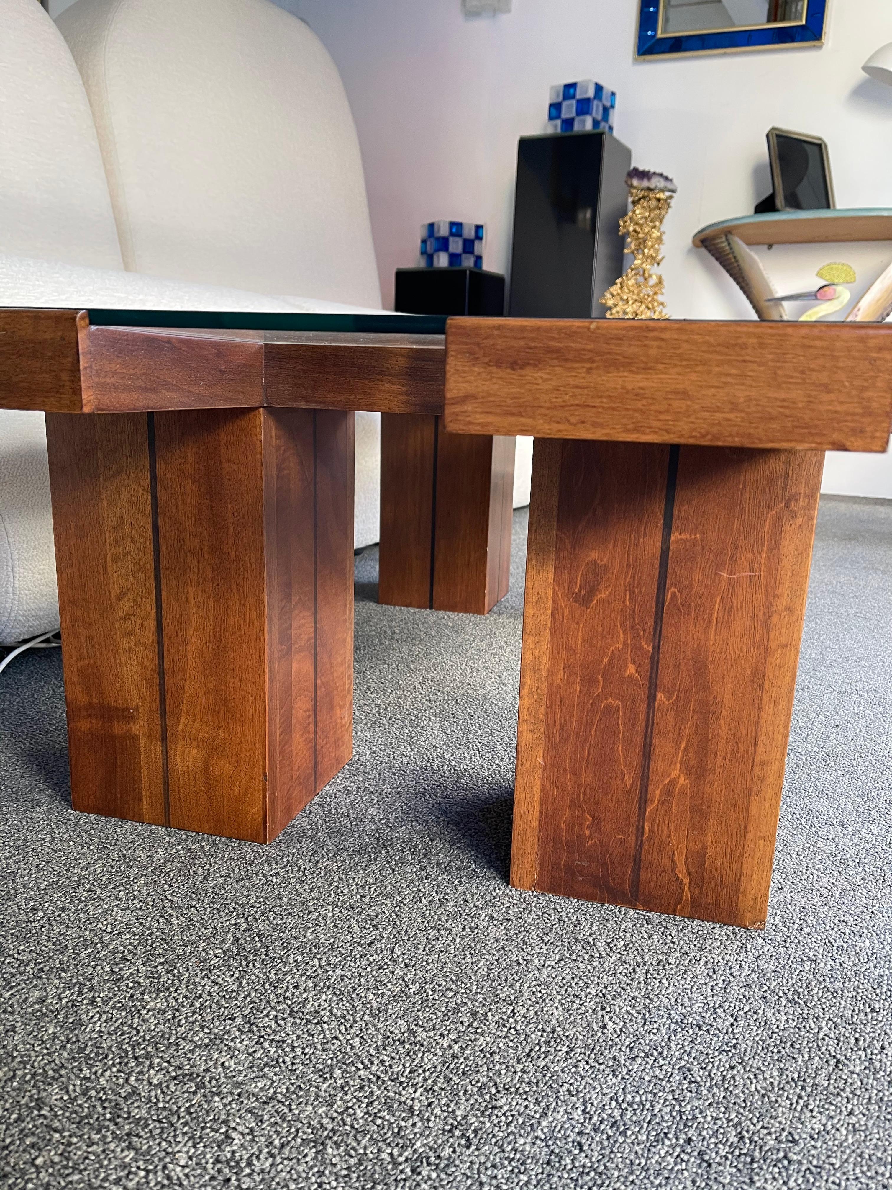 Architect Wood Coffee Table, Italy, 1970s 2