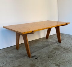 Architectonic Cut Plywood Midcentury Cocktail Table