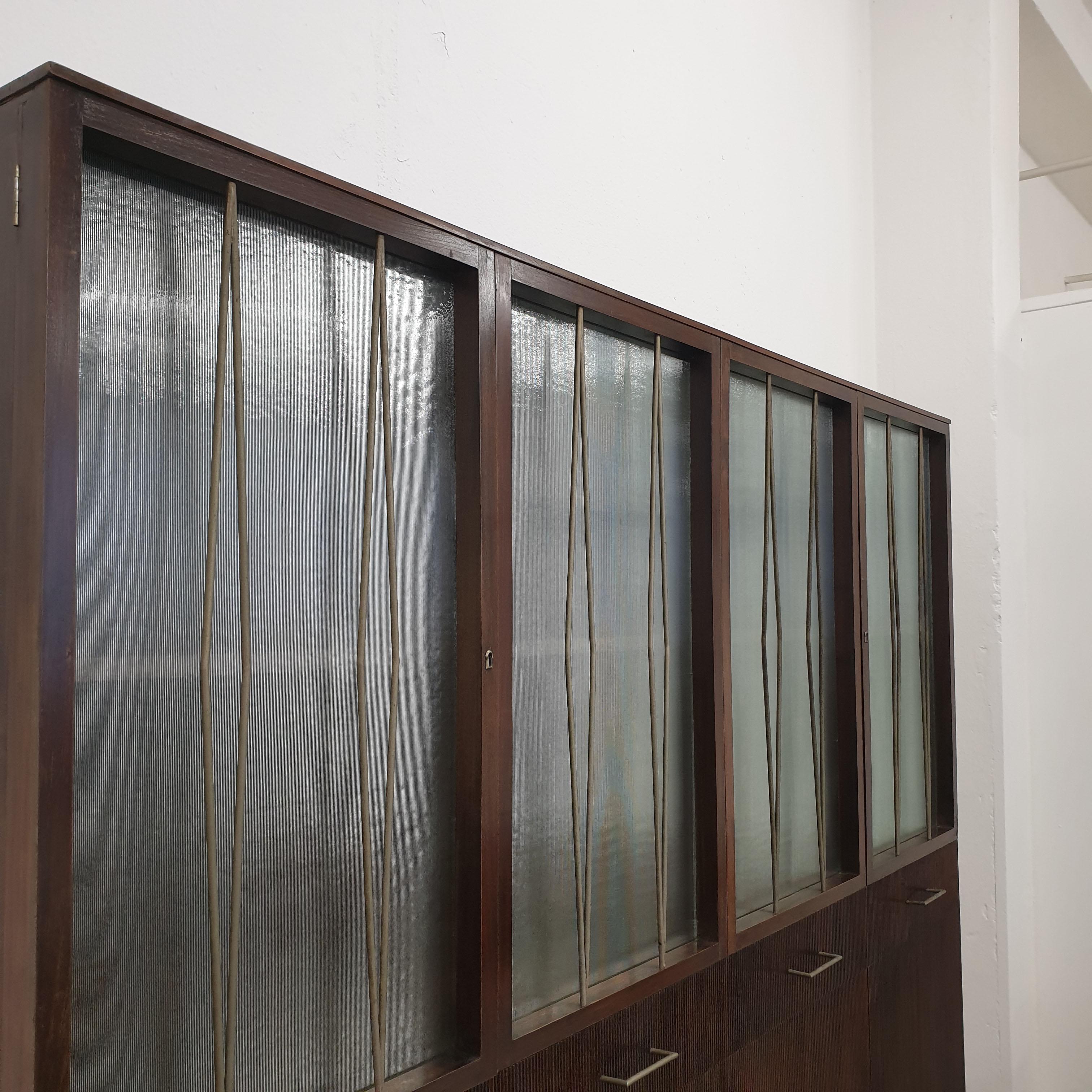 Glass Architects Asnago & Vender Italian Rationalist Cabinet, Italy 1940s For Sale