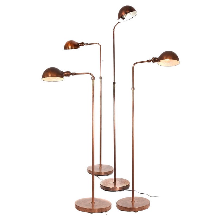 Architects Copper Floor Lamps at 1stDibs